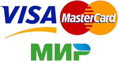 Логотип Visa MasterCard МИР